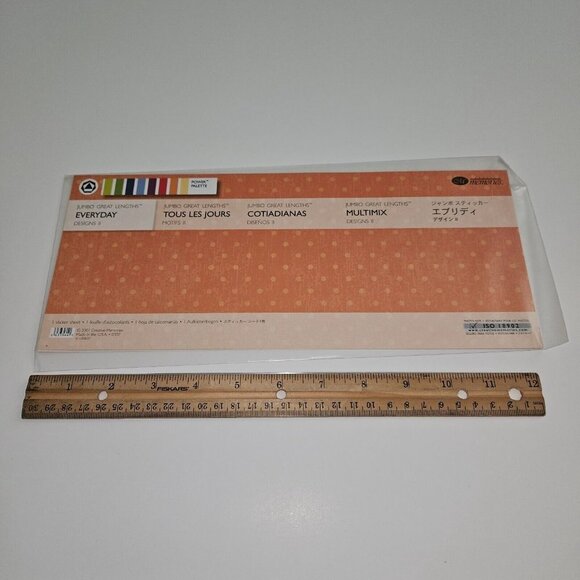 NEW Creative Memories Jumbo Great Lengths Everyday Designs Sticker Sheet Circles - Picture 2 of 4